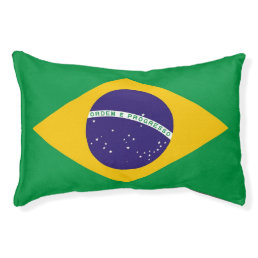 Indoor Dog Bed With flag of Brazil