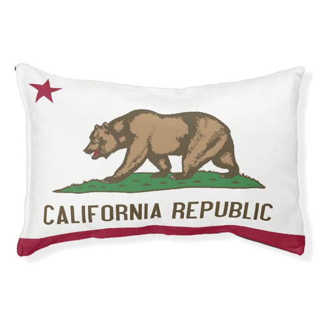 Indoor Dog Bed With flag of California State, USA (Front)
