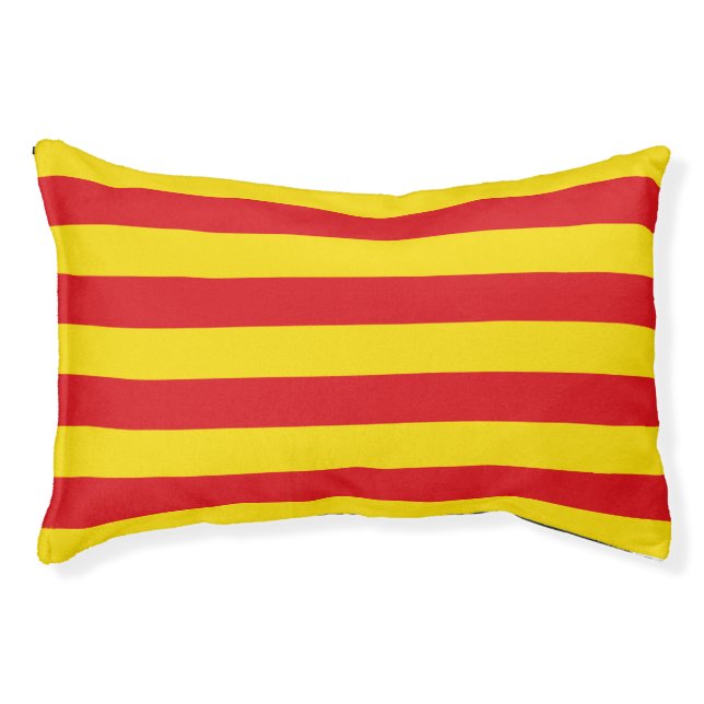 Indoor Dog Bed With flag of Catalonia (Front)