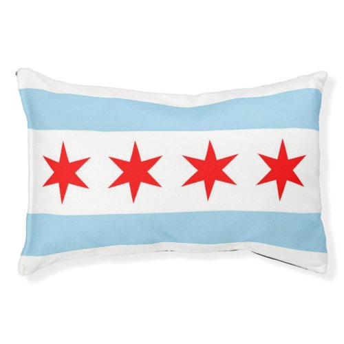 Indoor Dog Bed With flag of Chicago Illinois