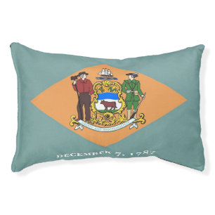 Indoor Dog Bed With flag of Delaware State, USA