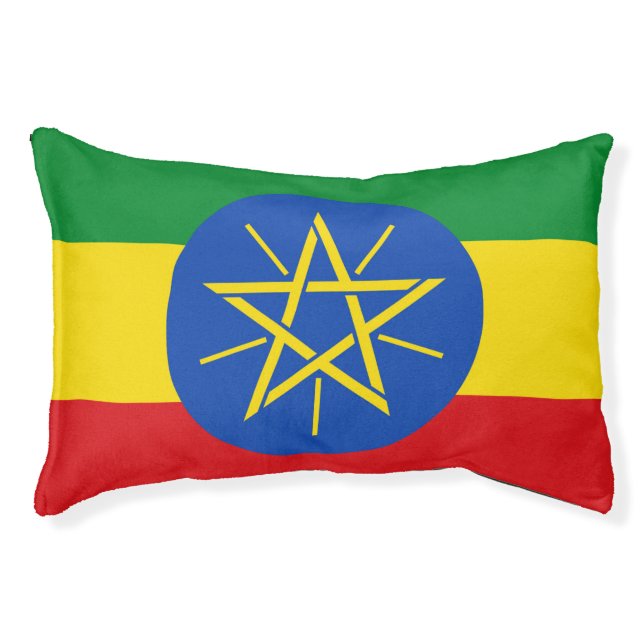 Indoor Dog Bed With flag of Ethiopia (Front)