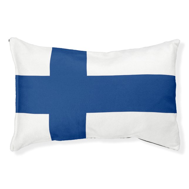 Indoor Dog Bed With flag of Finland (Front)