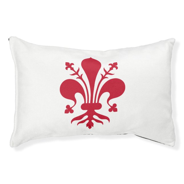 Indoor Dog Bed With flag of Florence, Italy (Front)