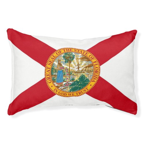 Indoor Dog Bed With flag of Florida State USA