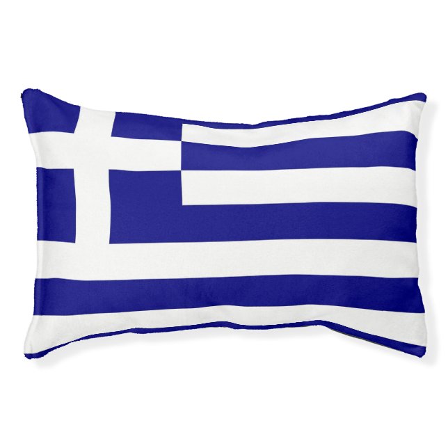 Indoor Dog Bed With flag of Greece (Front)