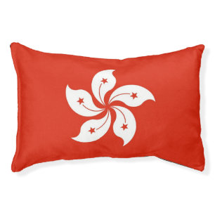 Indoor Dog Bed With flag of Hong Kong