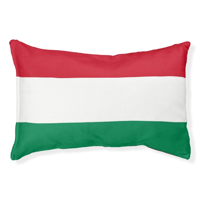 Indoor Dog Bed With flag of Hungary (Front)