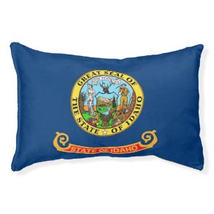 Indoor Dog Bed With flag of Idaho State, USA