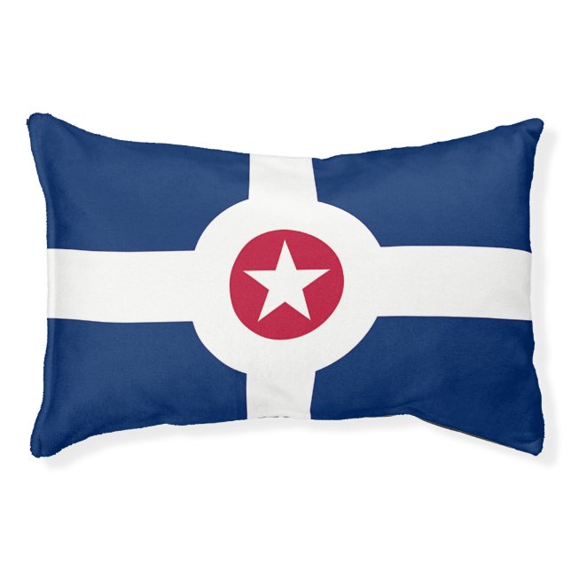 Indoor Dog Bed With flag of Indianapolis City, USA (Front)