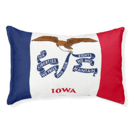 Indoor Dog Bed With flag of Iowa State, USA