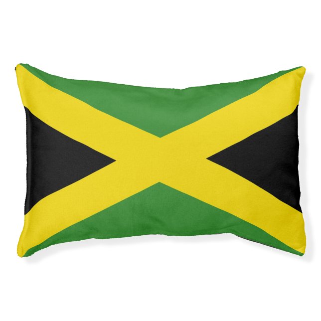 Indoor Dog Bed With flag of Jamaica (Front)