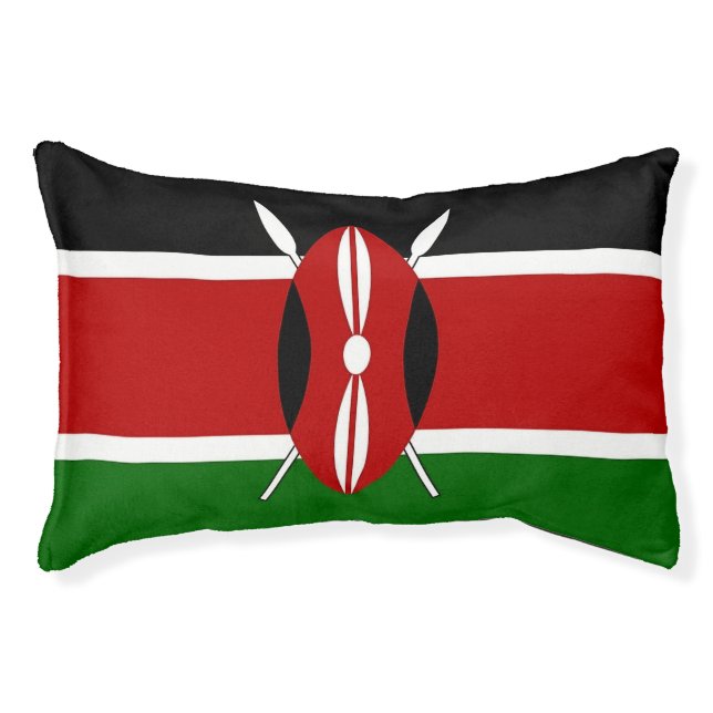 Indoor Dog Bed With flag of Kenya (Front)