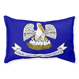 Indoor Dog Bed With flag of Louisiana State, USA