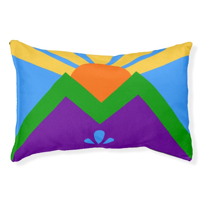 Indoor Dog Bed With flag of Manitou Springs (Front)