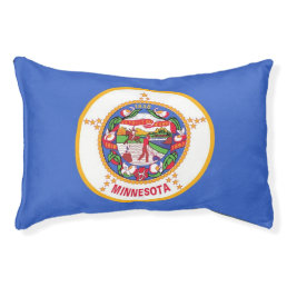 Indoor Dog Bed With flag of Minnesota, USA