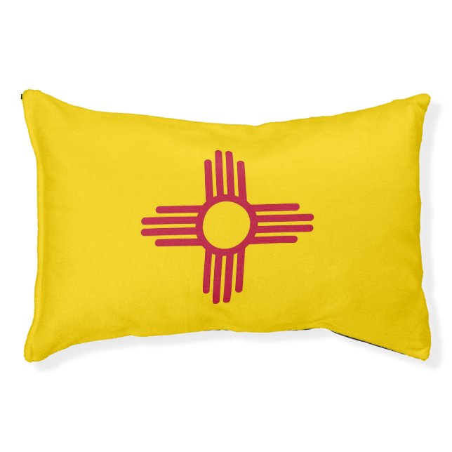 Indoor Dog Bed With flag of New Mexico, USA (Front)