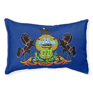 Indoor Dog Bed With flag of Pennsylvania, USA