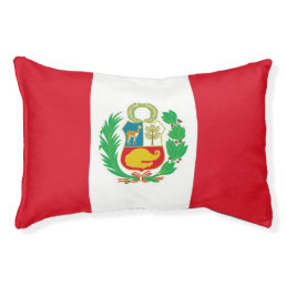 Indoor Dog Bed With flag of Peru