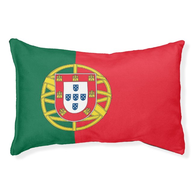 Indoor Dog Bed With flag of Portugal (Front)