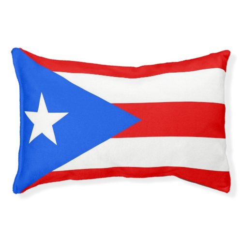 Indoor Dog Bed With flag of Puerto Rico USA