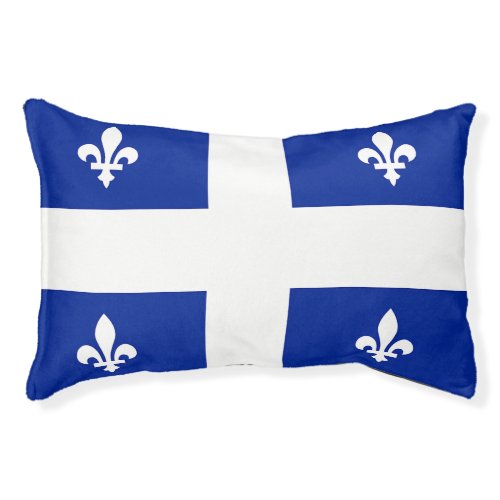 Indoor Dog Bed With flag of Quebec Canada