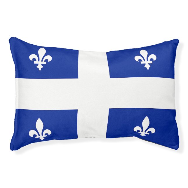 Indoor Dog Bed With flag of Quebec, Canada (Front)