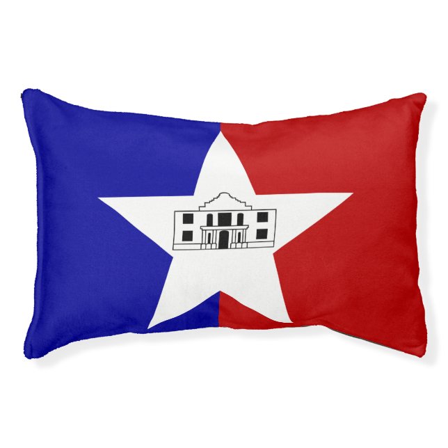 Indoor Dog Bed With flag of San Antonio (Front)