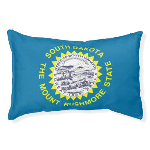 Indoor Dog Bed With flag of South Dakota, USA