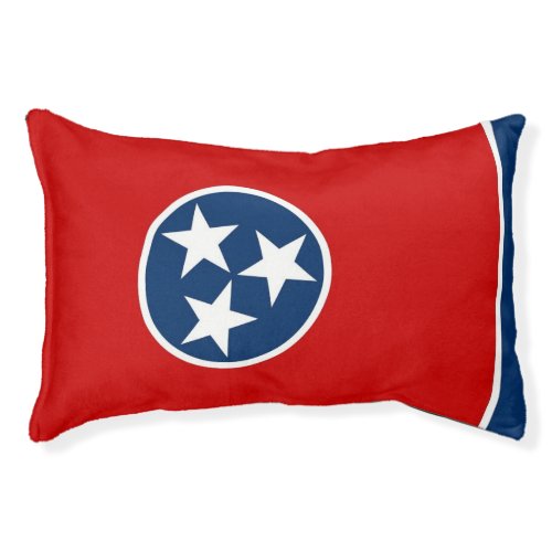 Indoor Dog Bed With flag of Tennessee USA