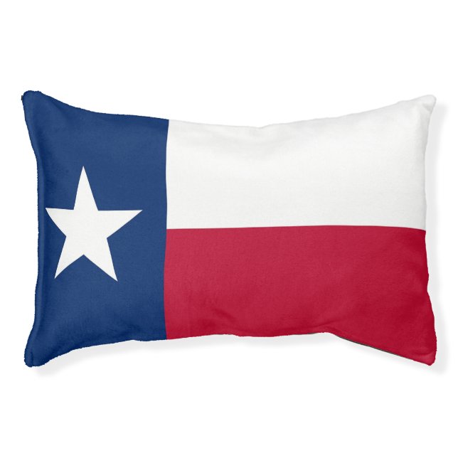 Indoor Dog Bed With flag of Texas, USA (Front)