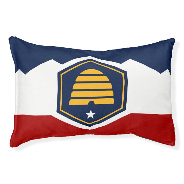 Indoor Dog Bed With flag of Utah, USA (Front)