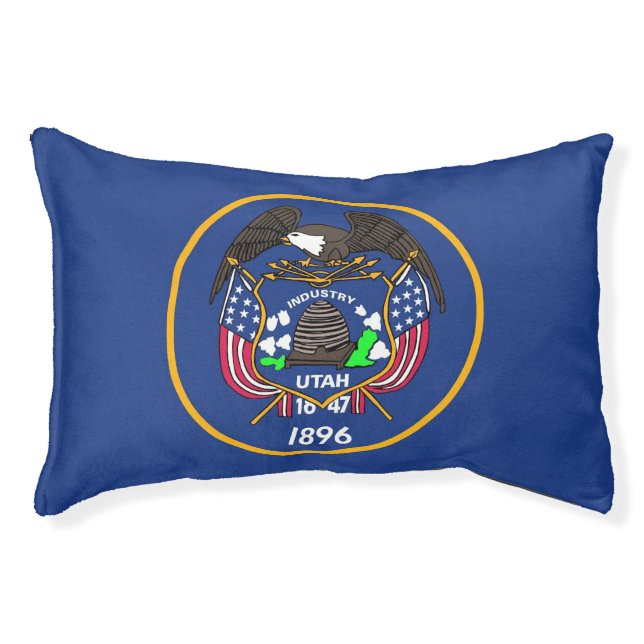 Indoor Dog Bed With flag of Utah, USA (Front)