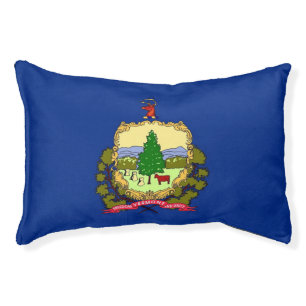 Indoor Dog Bed With flag of Vermont, USA