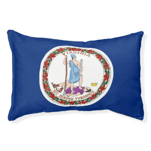 Indoor Dog Bed With flag of Virginia, USA