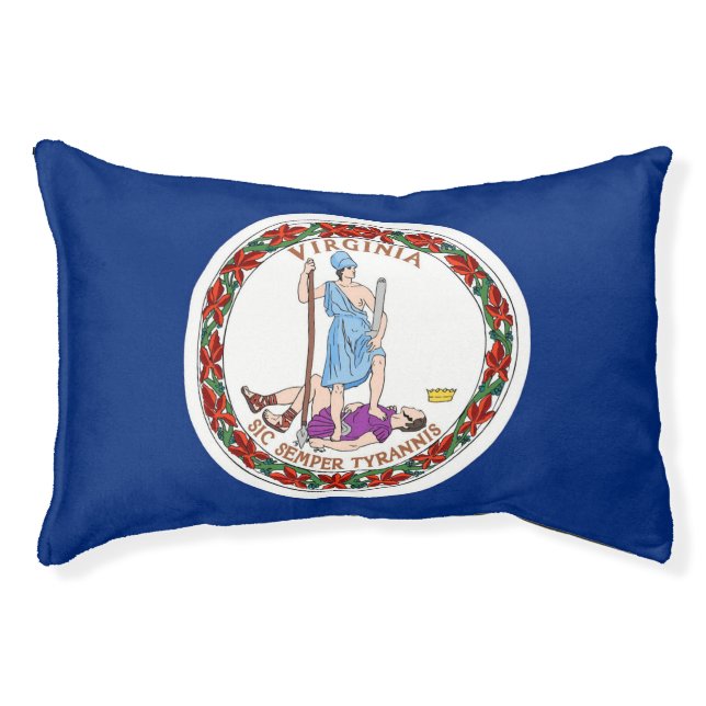 Indoor Dog Bed With flag of Virginia, USA (Front)