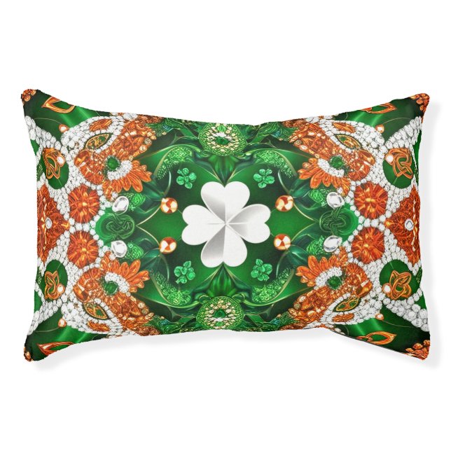Indoor Dog Bed With Irish Colors (Front)