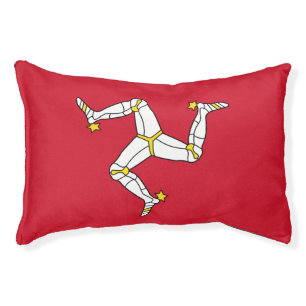 Indoor Dog Bed With Isle of Man flag, UK