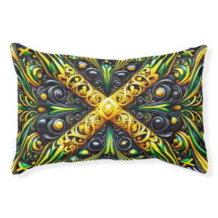 Indoor Dog Bed With Jamaican Colors
