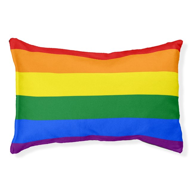 Indoor Dog Bed With Rainbow flag of LGBT (Front)