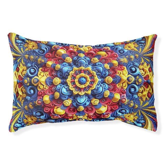 Indoor Dog Bed With Romanian Colors (Front)