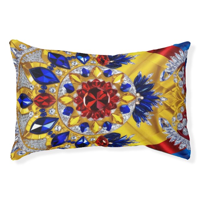 Indoor Dog Bed With Romanian Colors (Front)