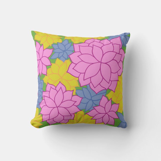 Indoor Garden Throw Pillow (Front)