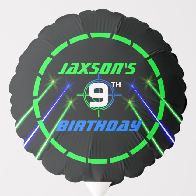 Indoor Laser Tag Beams Birthday Party  Balloon (Front)