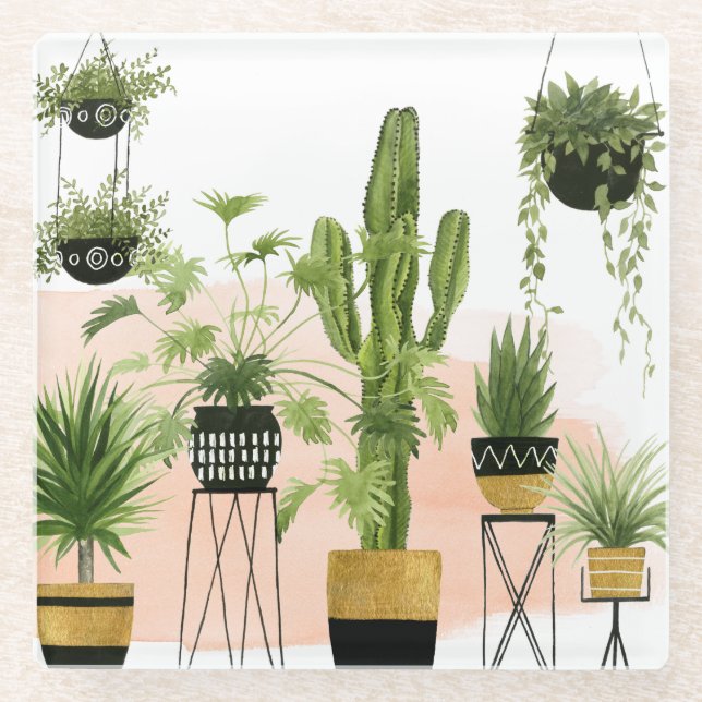 Indoor Oasis Glass Coaster (Front)