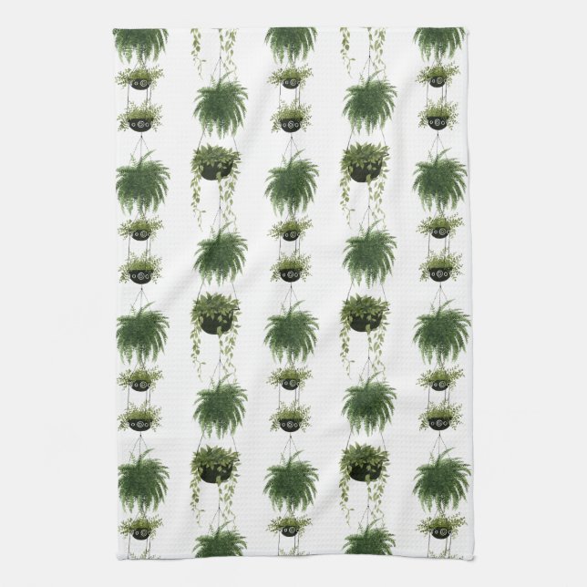 Indoor Oasis | Hanging Baskets Kitchen Towel (Vertical)
