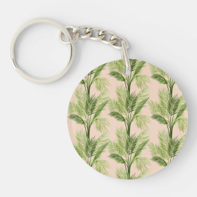 Indoor Oasis | Palm Tree Pattern Keychain (Front)