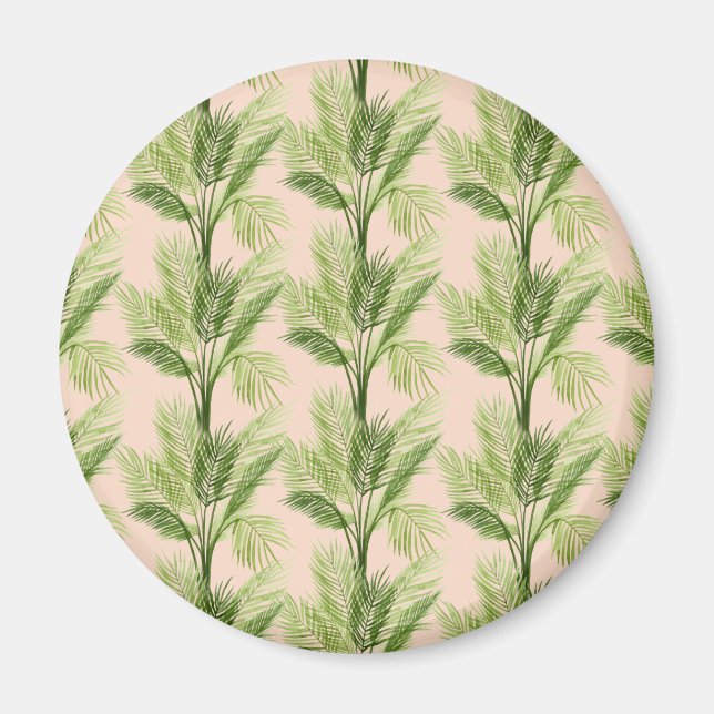 Indoor Oasis | Palm Tree Pattern Magnet (Front)