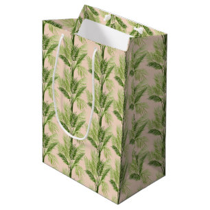 Indoor Oasis Palm Tree Pattern Medium Gift Bag