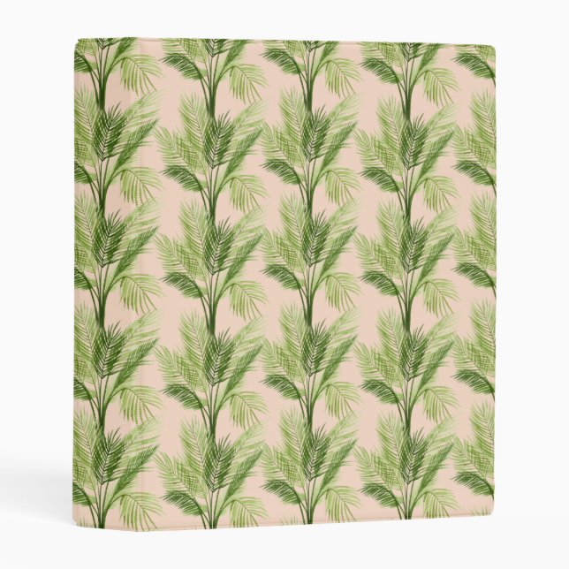 Indoor Oasis | Palm Tree Pattern Mini Binder (Front/Spine)